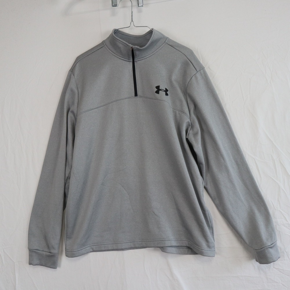 Under‎ Armour 1/4 Zip Pullover Mens Large Coldgear Loose Mock Neck Long Sleeve
